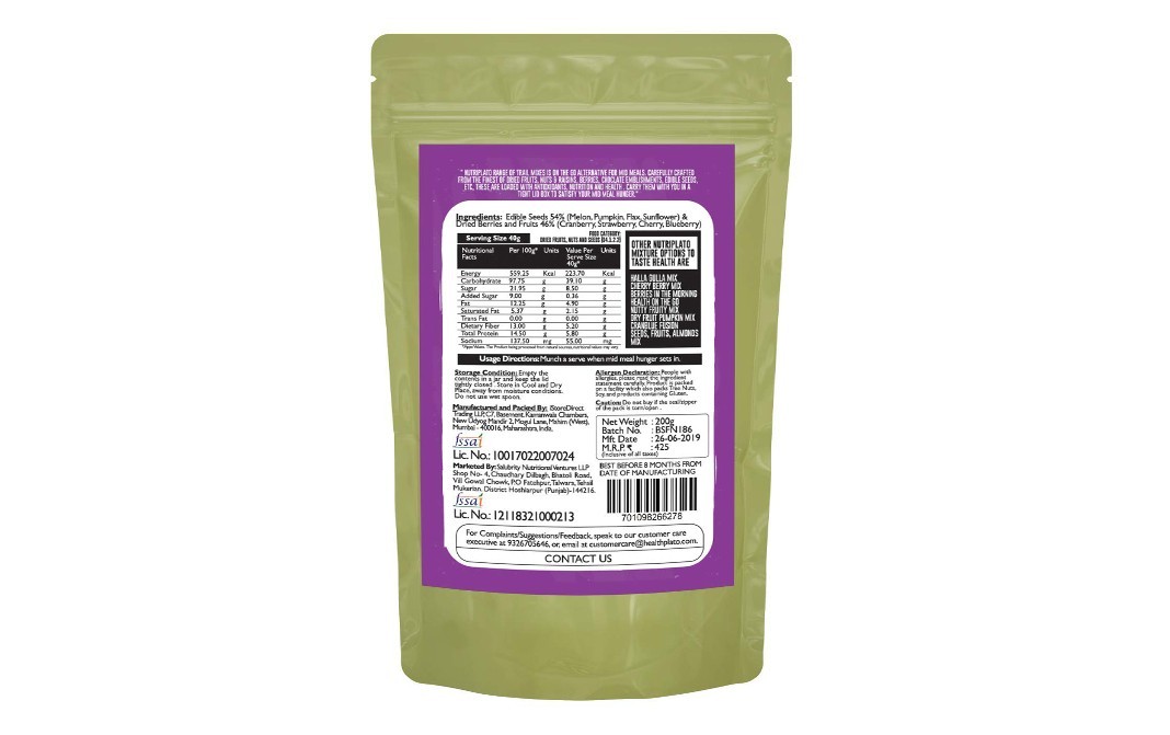 Nutriplato Berry Seed Fusion    Pack  200 grams
